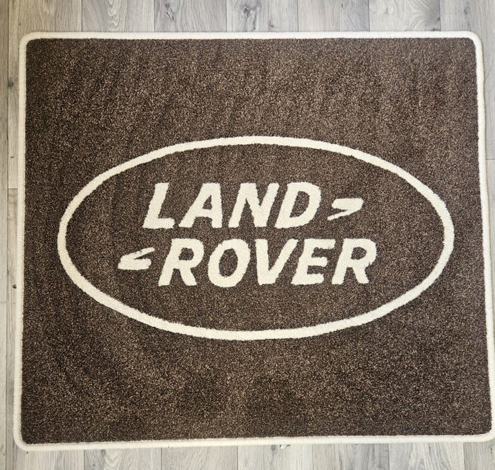 Land Rover Rectangle Rug with Border Logo - 100cm x 80cm