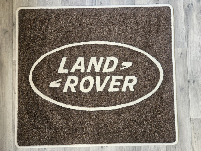 Land Rover Rectangle Rug with Border Logo - 100cm x 80cm