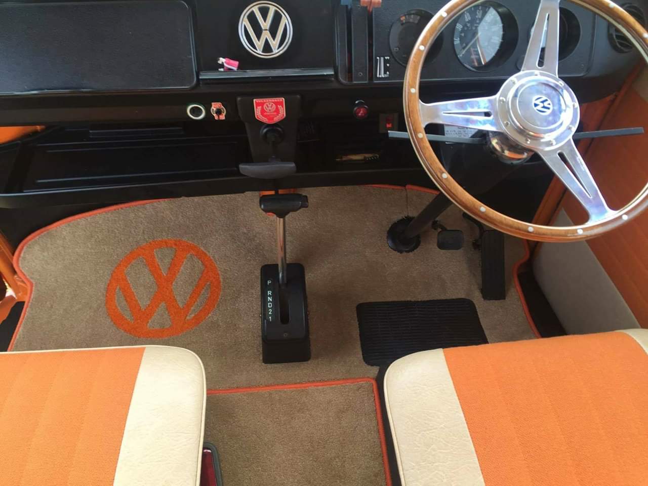 Early Bay - Cab Rug with VW Logo