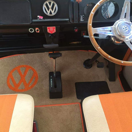 Early Bay - Cab Rug with VW Logo