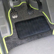 Crafter 2017 to present cab mat in 1 plus 1 seat arrangement shown in black carpet with lime binding