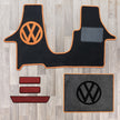 T6 cab mat set including cab mat, side steps, and living area rug